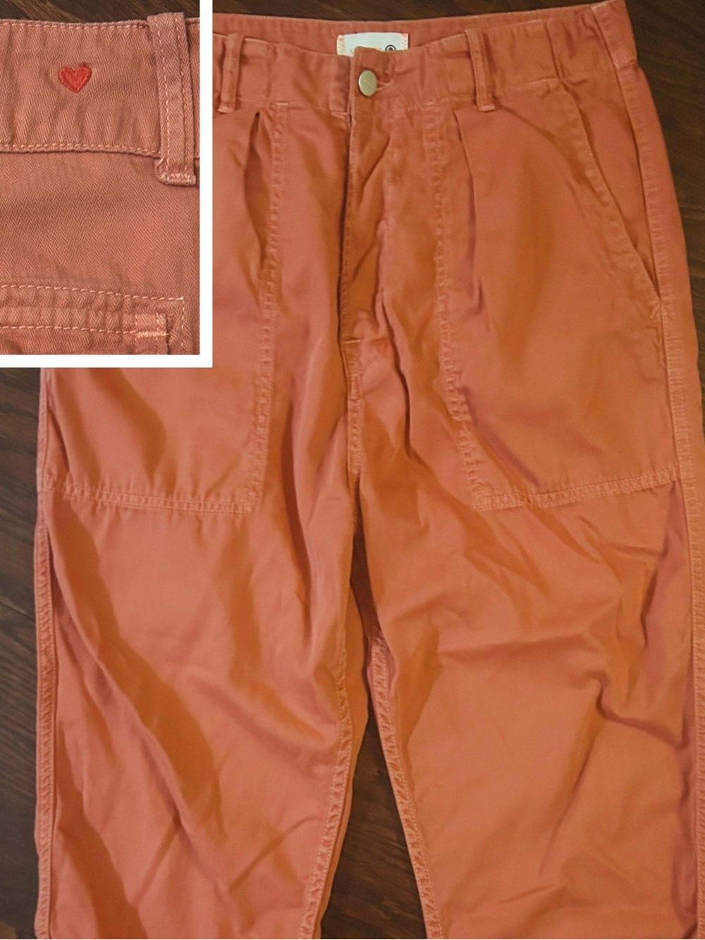 SUNDRY $$ Made in USA subtle pattern classic utility pants cotton twill sz 29 EU